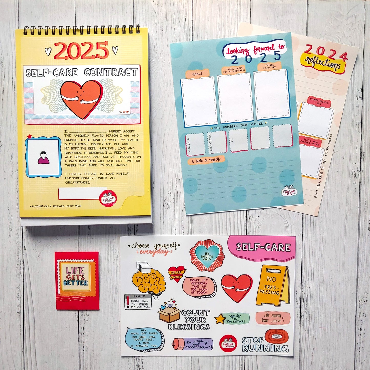 Self-care Contract - 2025 Calendar with Launch Freebies