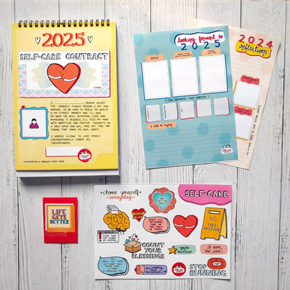 Self-care Contract - 2025 Calendar with Launch Freebies