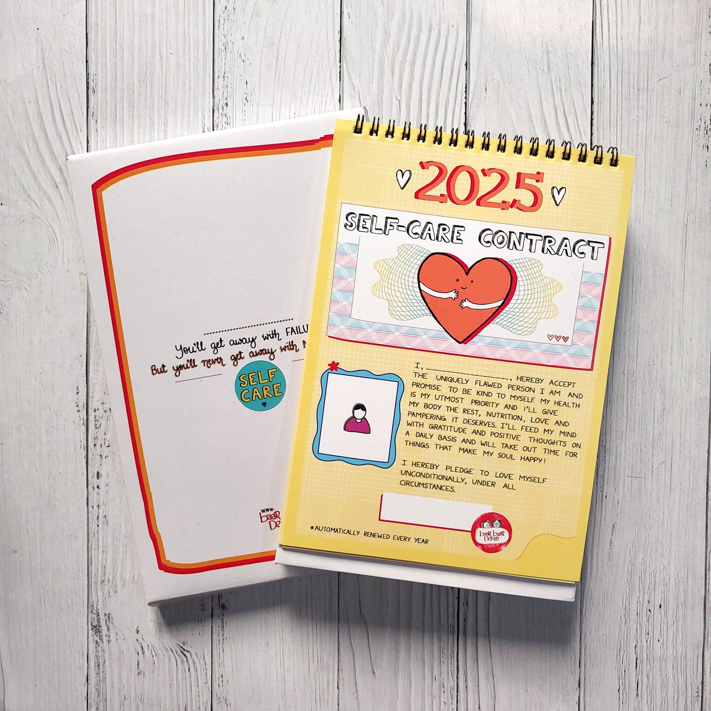 Self-care Contract - 2025 Calendar with Launch Freebies