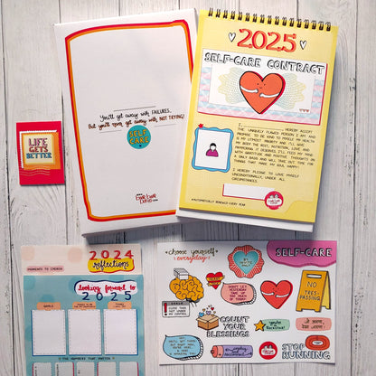 Self-care Contract - 2025 Calendar with Launch Freebies