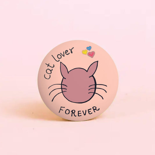 Cat Lover Badge+Magnet