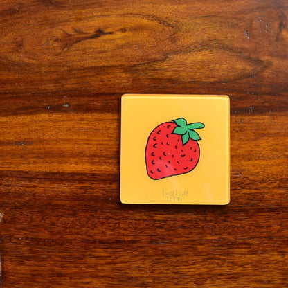 Strawberries over Lipsticks! - Coaster